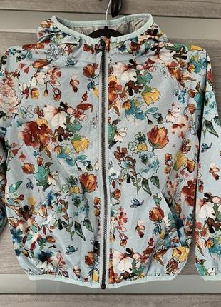 Куртка - ветровка next р.110 на 5 лет, цветочный принт1 фото