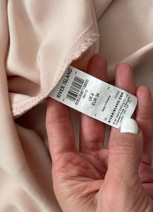 Ніжне міні сукня трапеція з відкритими плечима в пудровом кольорі, s7 фото