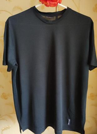 Футболка чорна база оверсайз віскоза