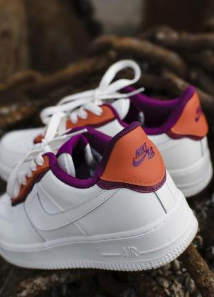 Nike air force white purple orange3 фото