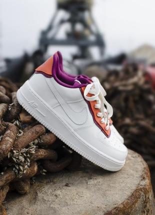 Nike air force white purple orange5 фото