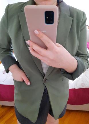 Зелений піджак, жакет2 фото