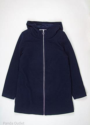 Темно-синее женское пальто vila