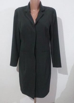 Длинный пиджак легкое пальто платье1 фото