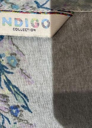 Стильна шифонова блуза сорочка вишиванка m&s indigo collection7 фото