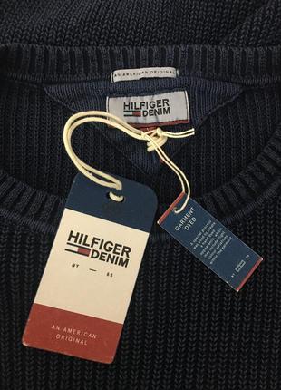 Мужской темно-синий джемпер tommy hilfiger6 фото