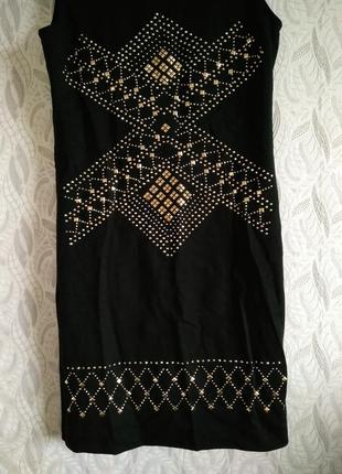 Bodyflirt чорна сукня з золотим декором2 фото