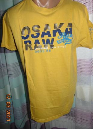 Стильна фірмова катоновая футболка бренд raw. osaka.м3 фото