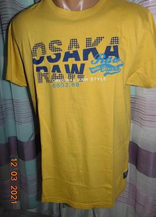Стильна фірмова катоновая футболка бренд raw. osaka.м2 фото