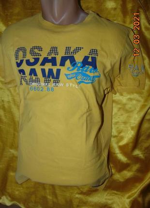 Стильна фірмова катоновая футболка бренд raw. osaka.м6 фото