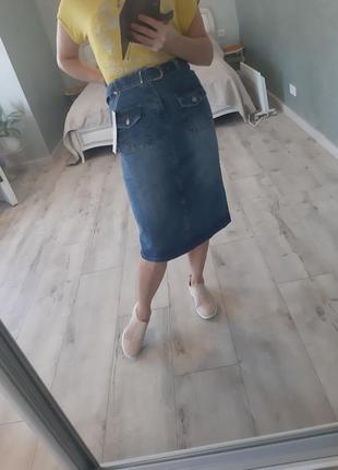 Джинсовая юбка миди 🔥