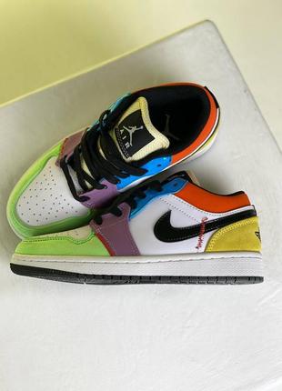 Nike jordan low multicolor, женские яркие кроссовки найк джордан