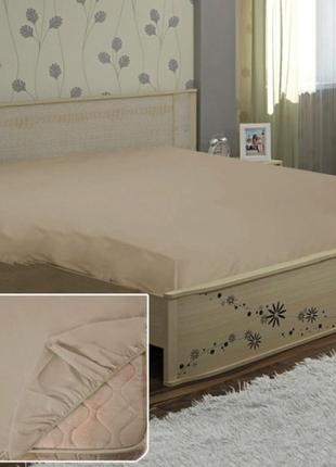 Простынь бязь на резинке 200х90 кофе с молоком