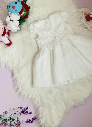Нежное нарядное платье primark малышке 1-1.5 года1 фото