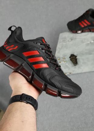 Кроссовки adidas climacool vento (чёрные с красным)