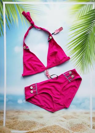 Рожевий купальник халтер