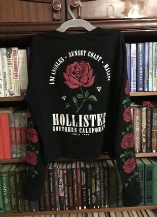 Стильний світшот з оригінальним принтом на спинці hollister graphic tee3 фото