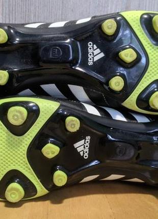 Бутси копочки футбольні шкіряні adidas 11 core trx fg6 фото