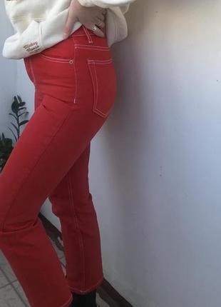 Красные джинсы 32 размер xxs1 фото