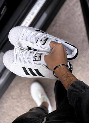 Adidas superstar black white3 фото