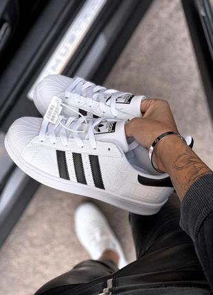 Adidas superstar black white4 фото