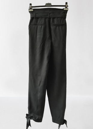 Зауженные брюки с ультра высокой посадкой с присборенной талией reformation, сша8 фото