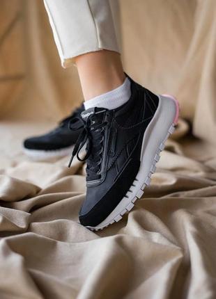 Кроссовки reebok classic black/white