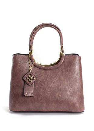 Женская классическая сумка сиреневая