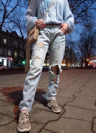 ‼️sale‼️👖рваные джинсы потёртые варенка oversize свободного кроя👖2 фото