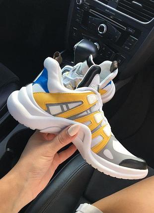 Кросівки sneakers white yellow