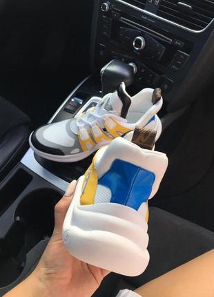 Кроссовки sneakers white yellow3 фото