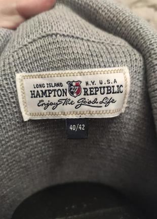 Вязаная удлинённая серая кофта жакет пиджак кардиган на пуговицах hampton republic3 фото