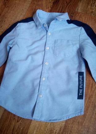 Рубашка мальчику 2-3 года, primark.1 фото