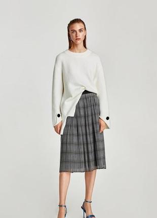 Юбка плиссированная в клетку zara