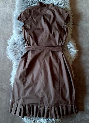 ✅✅✅ распродажа   коричневое платье коттон на запах с рюшей mango cos10 фото
