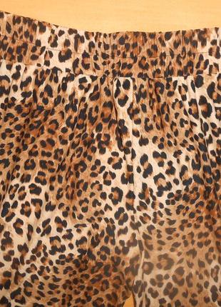 Летние  свободные широкие штаны прямого кроя joe benbasset леопардовый принт размер m4 фото