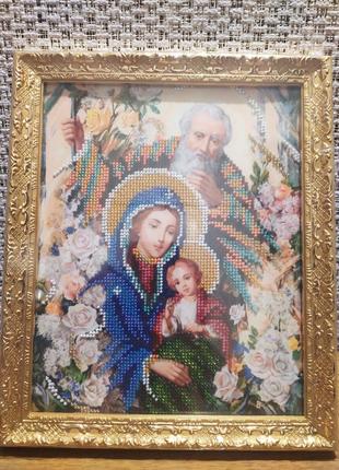 Картина вышивка бисером икона