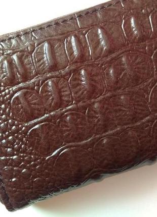 Новый стильный кожаный кошелек картхолдер на молнии визитница из натуральной кожи3 фото