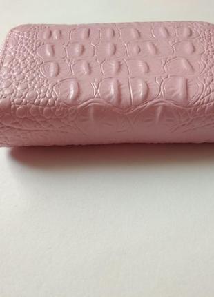 Новий модний шкіряний гаманець картхолдер на блискавці візитниця з натуральної шкіри6 фото