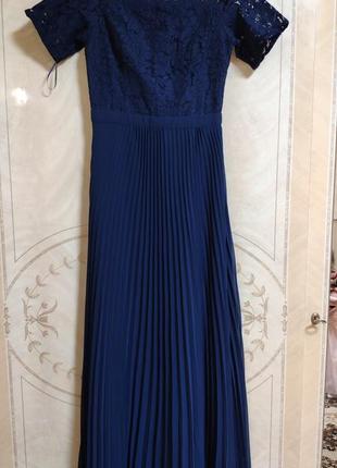 Красивое нежное нарядное  шифоновое платье ,плиссе3 фото