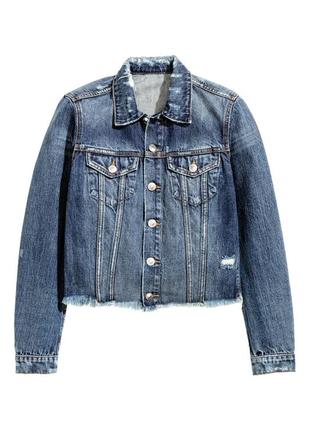Куртка джинсовая h&m 42 синяя 4170824dm3 фото