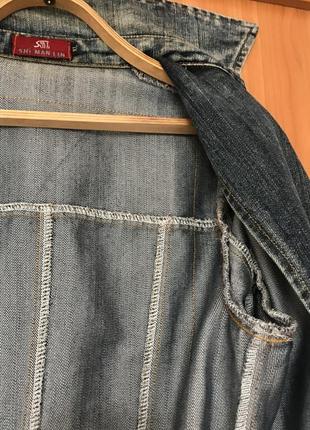 Джинсова курточка, вітрівка, , джинсівка, джинсовий подовжений піджак8 фото