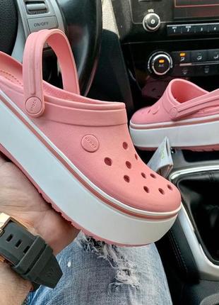 Скидка! crocs platform, кроксы сабо на платформе