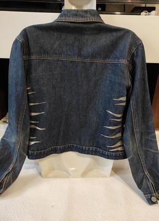 Брендовая, котоновая, джинсовая куртка6 фото
