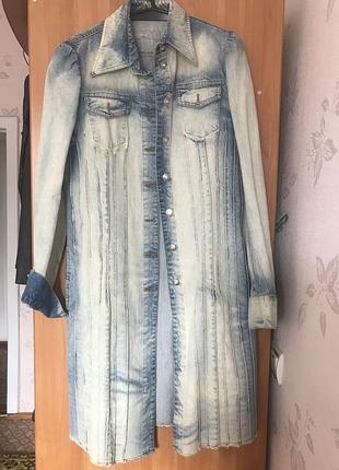 Джинсовий плащ, куртка, кардиган, пальто з 100 котону