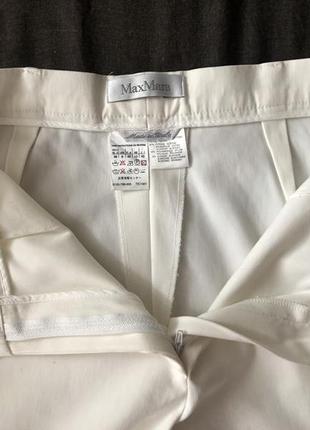 Базовые белые брюки max mara. высокая посадка. s-m. хлопок.5 фото