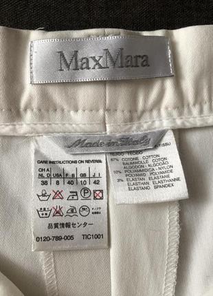 Базовые белые брюки max mara. высокая посадка. s-m. хлопок.8 фото