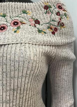 Знижка. светр з вишивкою, туреччина.4 фото