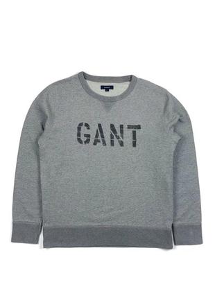 Gant l серый свитшот кофта с логотипом