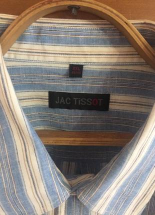 Клаcснючая мужская рубашка  с коротким рукавом "jac tissot" .2 фото